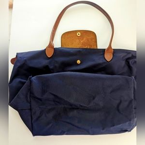 SOLD! Longchamp Le Pliage Large in Navy HEAVILY USED